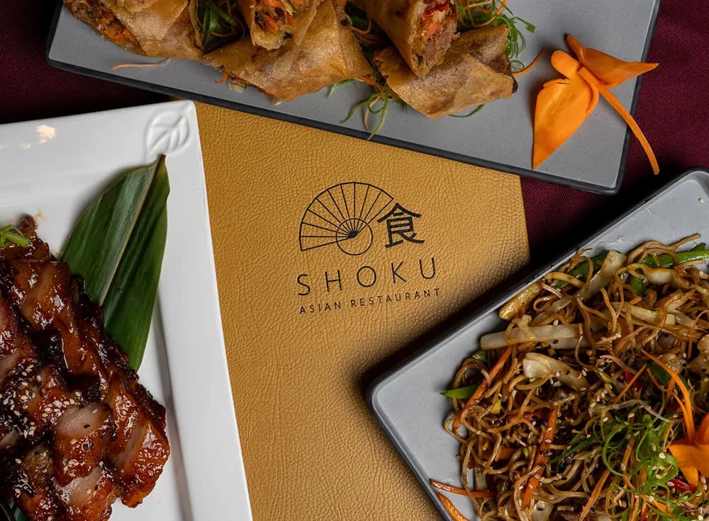 A dish plated at Shoku Asian Restaurant