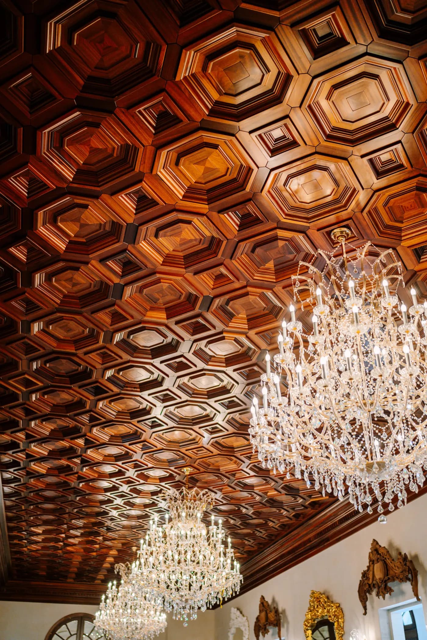 The chandelier hall of Il-Palazz dressed for a reception